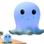 Matte Coating Silicone Compression Molding Kid Silicone Octopus Night Lights Manufacturers4