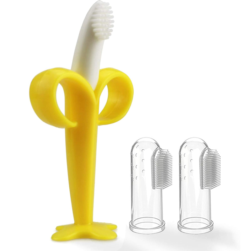 OEM Food Grade Silicone Baby Banana Toothbrush Teether for Infants Toddlers Teething Relief Suppliers4