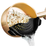 White Label Silicone Pot Side Pasta Clip Strainer for Kitchen Accessories Factory3
