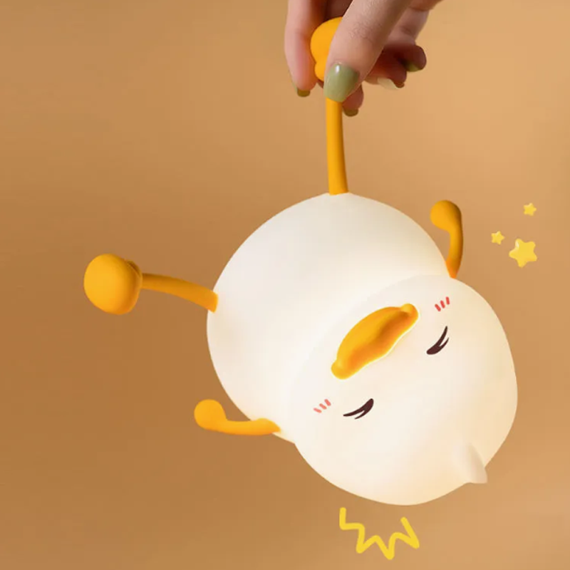 White Label Silicone Compression Molding Duck Faucet Silicone Night Light for Kid’s Christmas Gift Manufacturer3